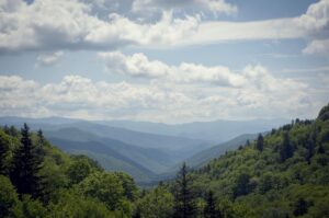 mountain, nature, panoramic, sky, landscape, smoky mountains, outdoor, summer, blue, panorama, scenic, blue sky, travel, cloudscape